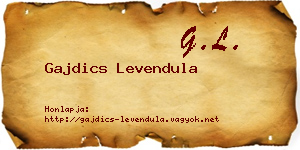 Gajdics Levendula névjegykártya